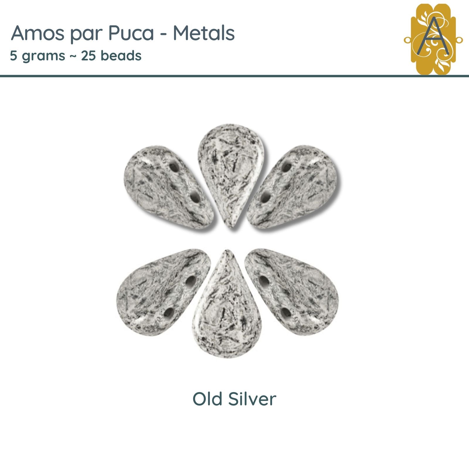 Amos Beads par Puca, Metals, 5g & 20g