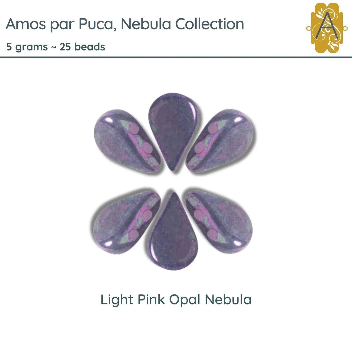 Amos par Puca, 5 grams, in a Light Pink Opal Nebula Color - The Argus Collection