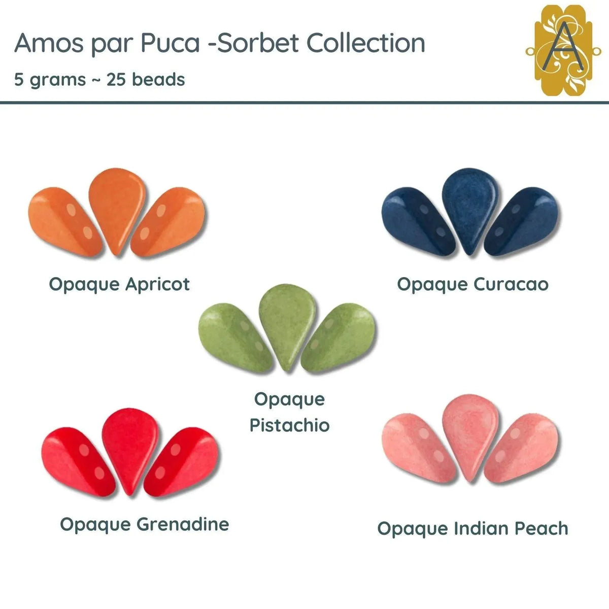 Amos par Puca 5g. Sorbet Collection, 5 Colors - The Argus Collection