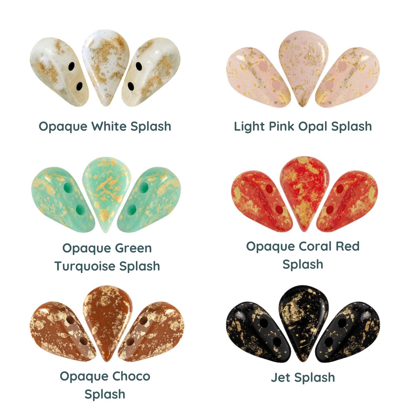 Amos Beads par Puca, Splash, 5g & 20g