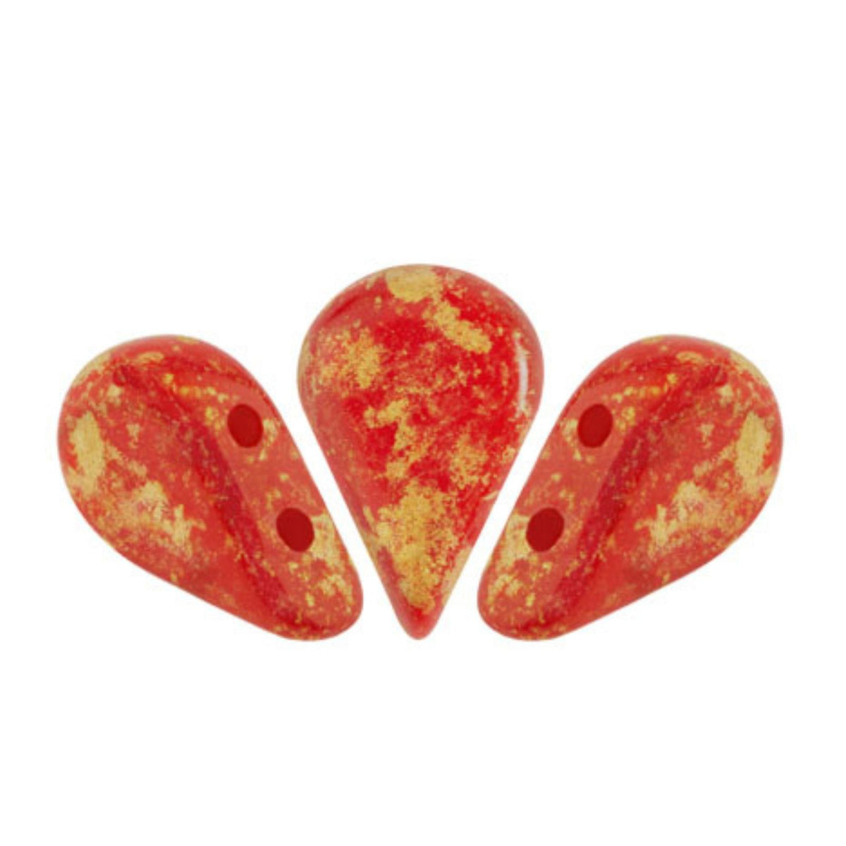 Amos Beads Coral Red Splash 