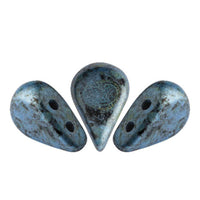 Amos Beads Metallic Matte Blue Spotted