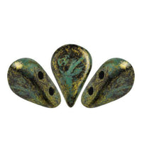 Amos Beads Metallic Matte Green Spotted
