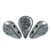 Amos Beads Metallic Matte Old Silver Spotted