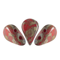 Amos Beads Coral Red Travertine