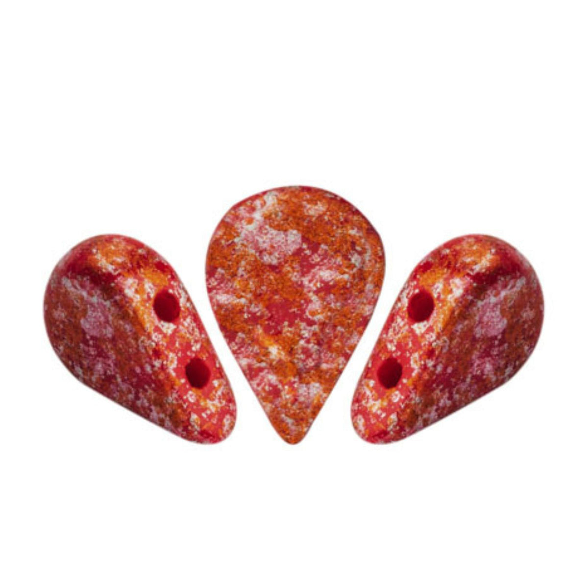 Amos Beads Coral Red Tweedy