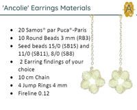 Ancolie Earrings Pattern par Puca - The Argus Collection