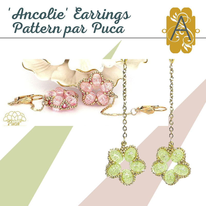 Ancolie Earrings Pattern par Puca - The Argus Collection