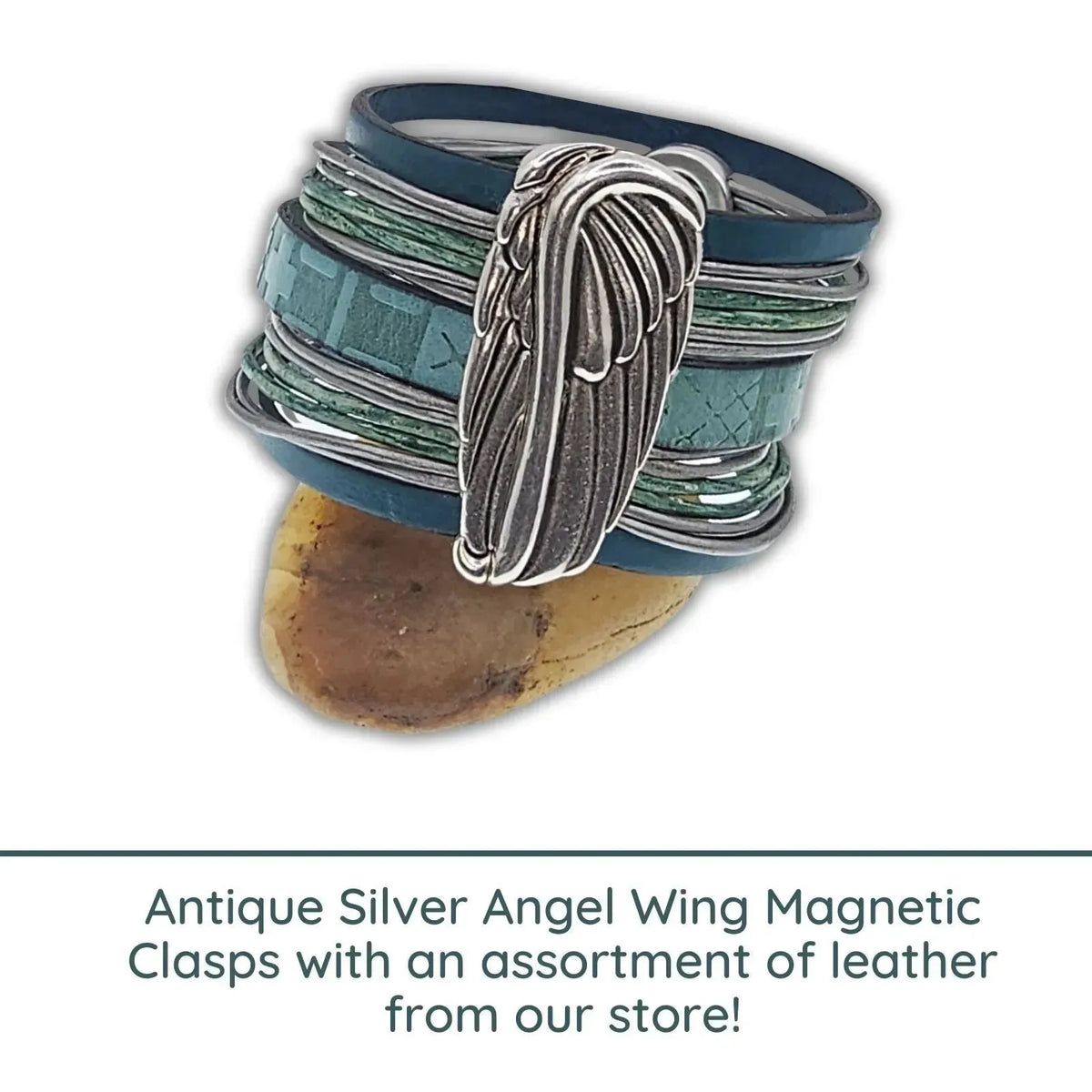 Angel Wing Magnetic Clasps in 3 Finishes - The Argus Collection