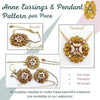 Anne Earrings & Pendant Pattern par Puca - The Argus Collection