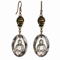 TierraCast French hook ear wires used in a Buddha-inspired handmade earring design