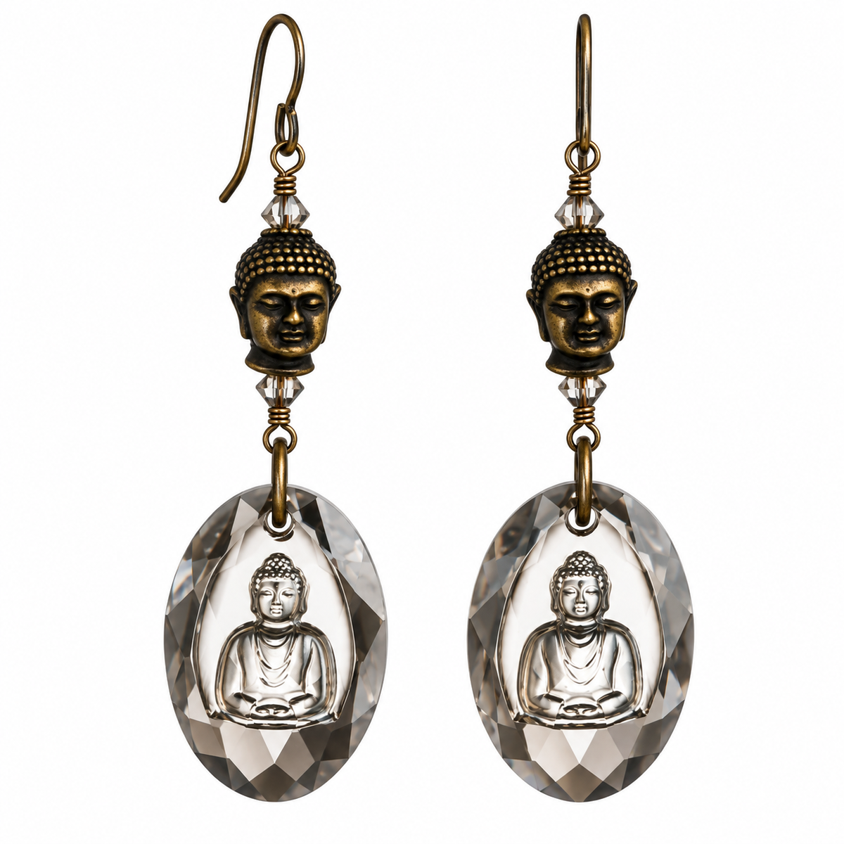 TierraCast French hook ear wires used in a Buddha-inspired handmade earring design
