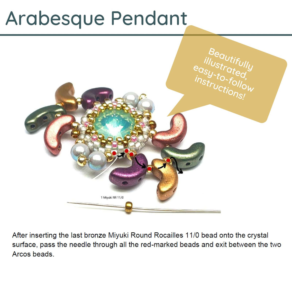 Arabesque Pendant Pattern by Angel Accessories