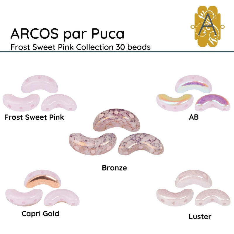 Arcos par Puca (30 Beads) Frost Sweet Pink Collection - The Argus Collection