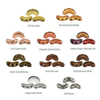 Arcos Beads par Puca, Classic Metals, 30 Beads & 20g - The Argus Collection