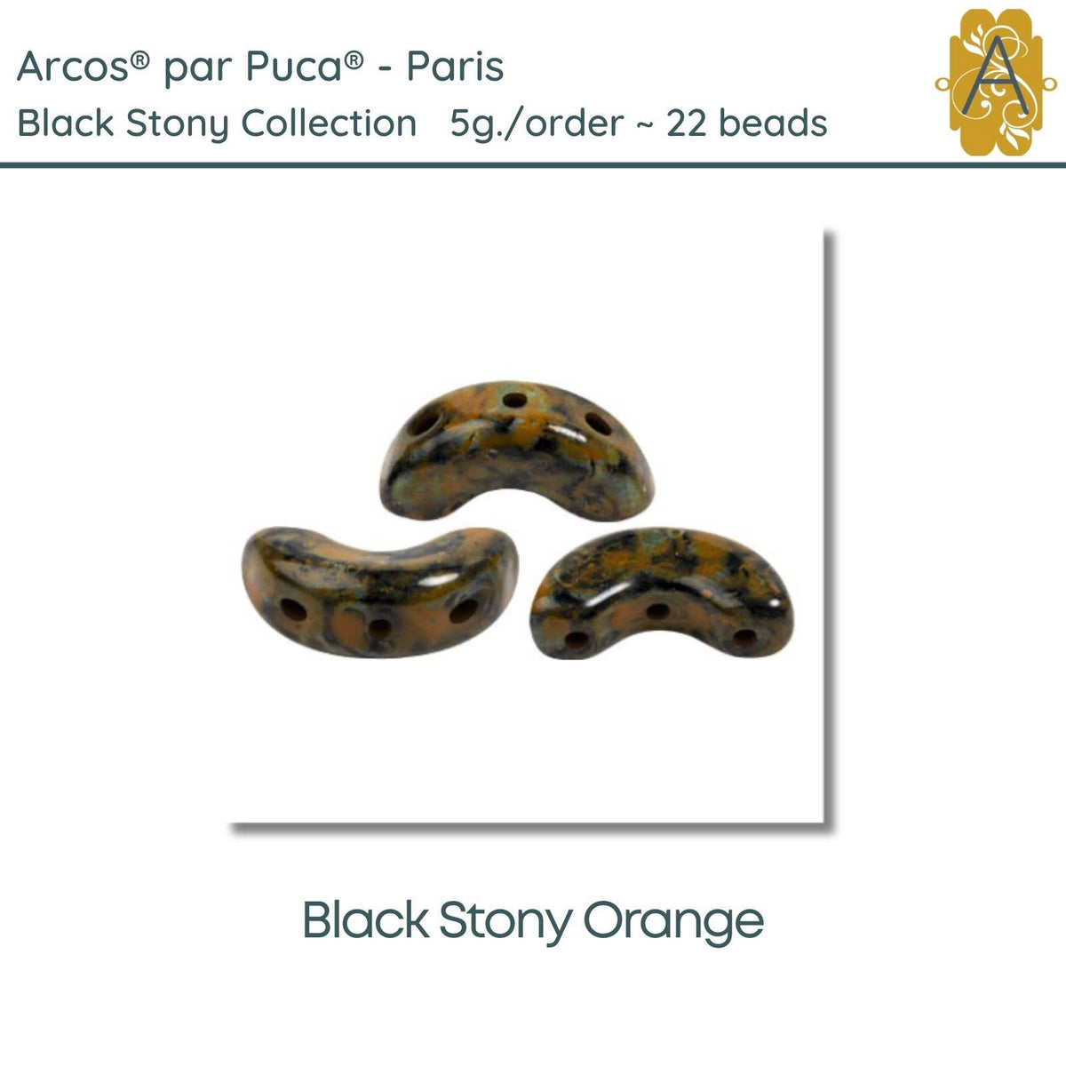 Arcos par Puca, 5g., Black Stony Collection, 10 Colors - The Argus Collection