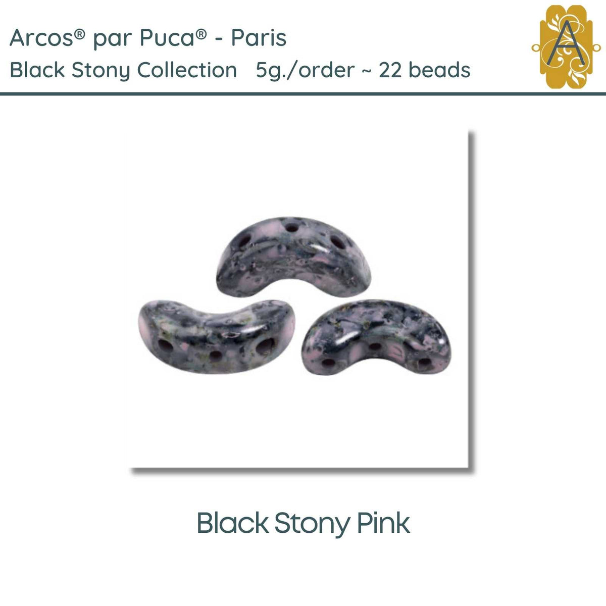 Arcos par Puca, 5g., Black Stony Collection, 10 Colors - The Argus Collection