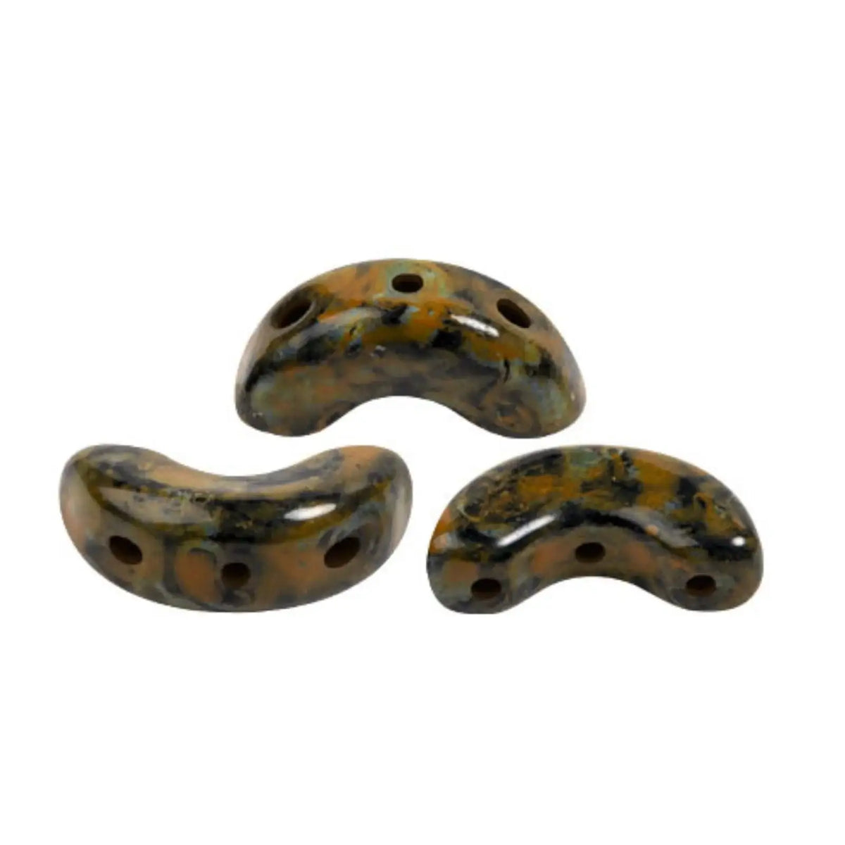 Arcos Beads Black Stony Orange