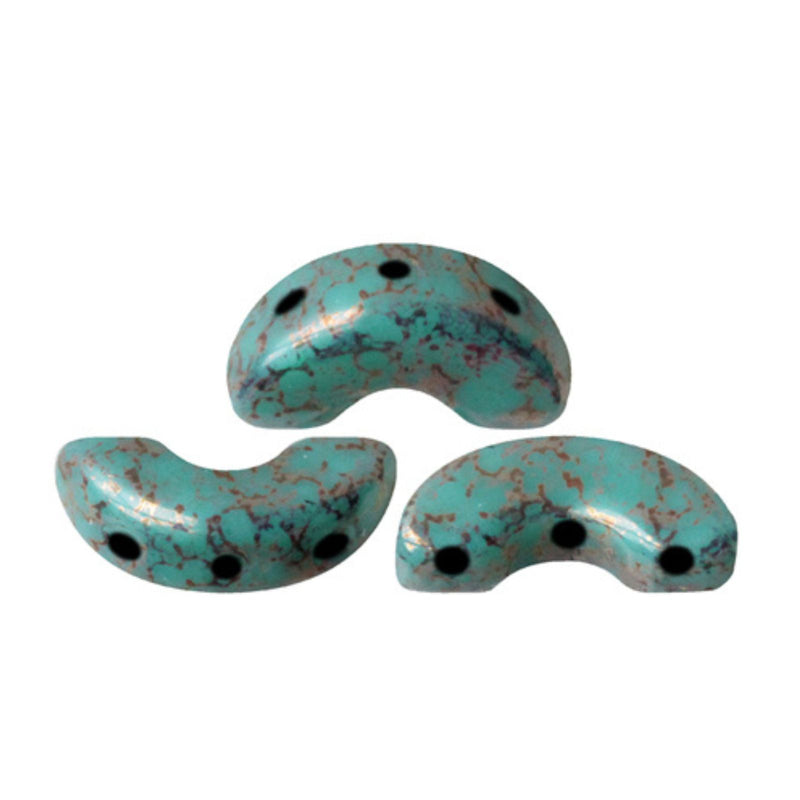 Arcos Beads Opaque Green Turquoise Bronze