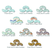 Arcos Beads par Puca, Frost Azurin, 30 beads & 20g - The Argus Collection