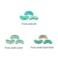 Arcos Beads par Puca, Frost Jade, 30 Beads - The Argus Collection