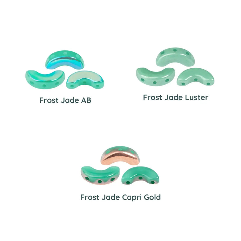 Arcos Beads par Puca, Frost Jade, 30 Beads - Arcos Beads par Puca, Frost Jade, 30 Beads - AB , The Argus Collection