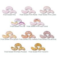 Arcos Beads par Puca, Frost Sweet Pink, 30 Beads & 20g - The Argus Collection