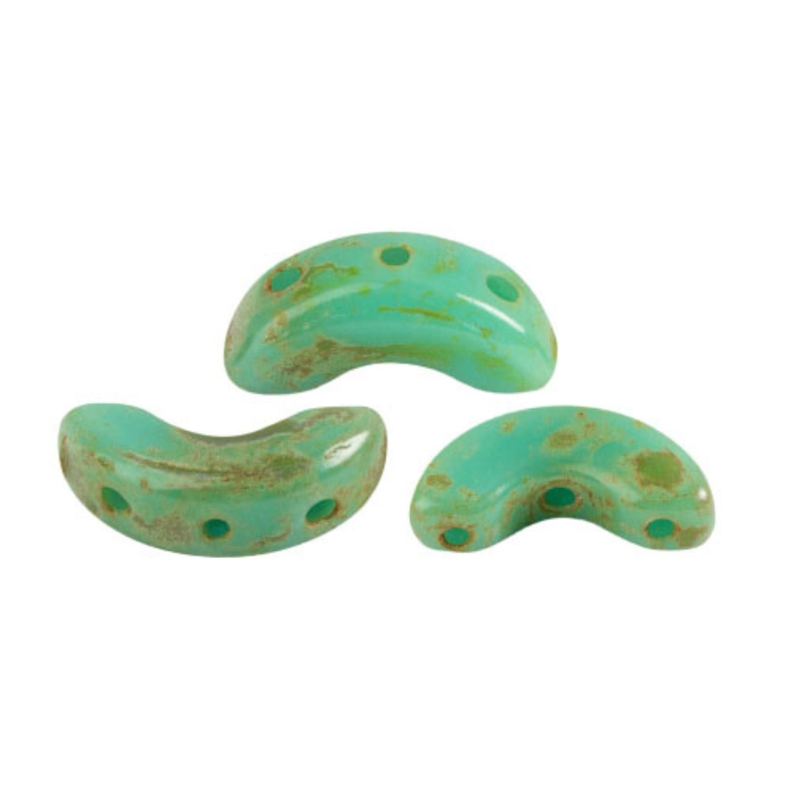 Arcos Beads Green Turquoise Travertin