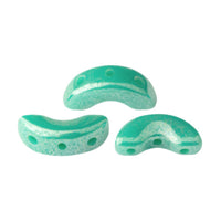 Arcos Beads Green Turquoise Luster