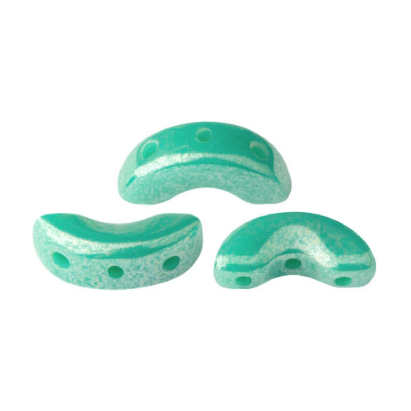 Arcos Beads Green Turquoise Luster