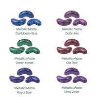 Arcos Beads par Puca, New Metallic Matte, 5g & 20g - The Argus Collection