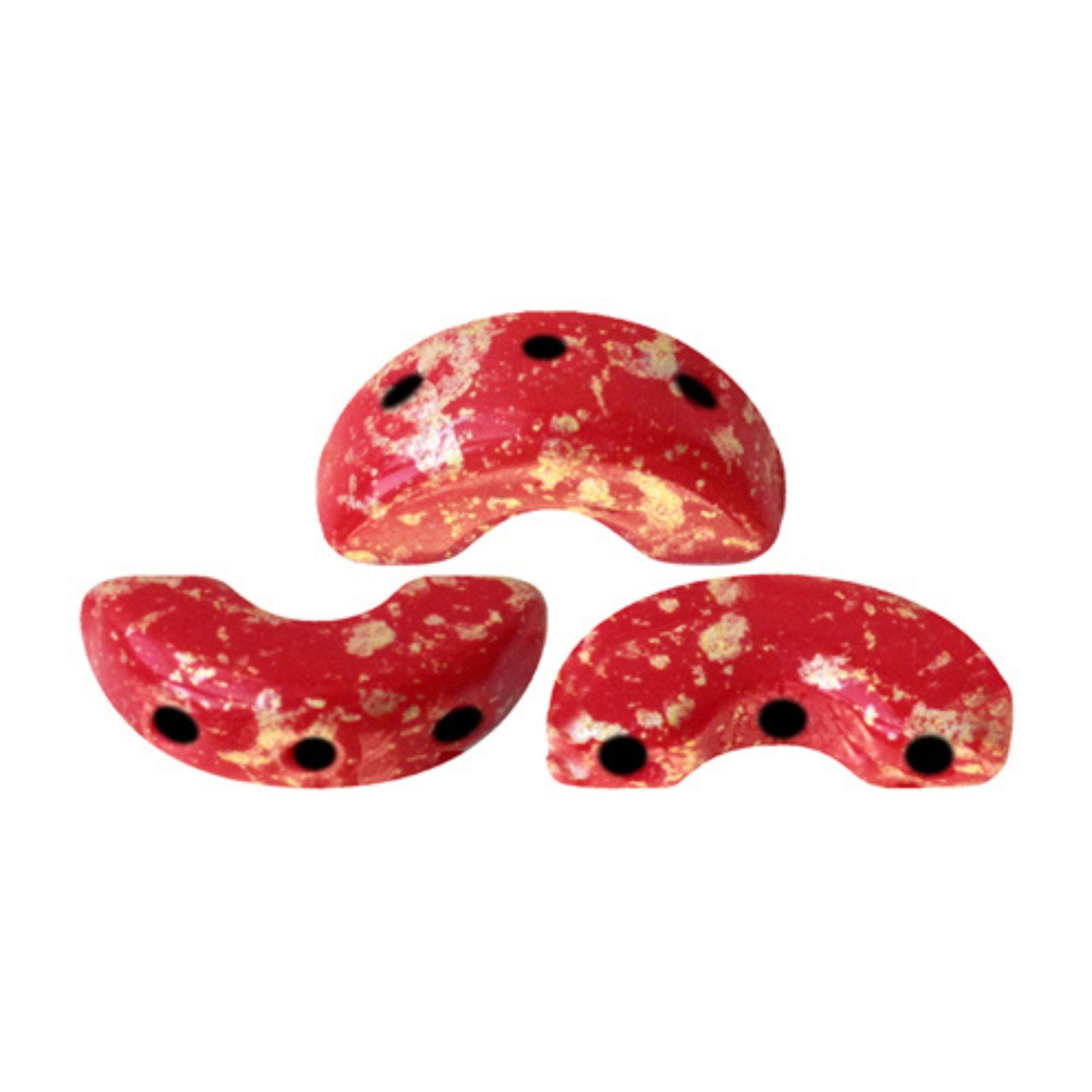 Arcos Beads Coral Red Splash 