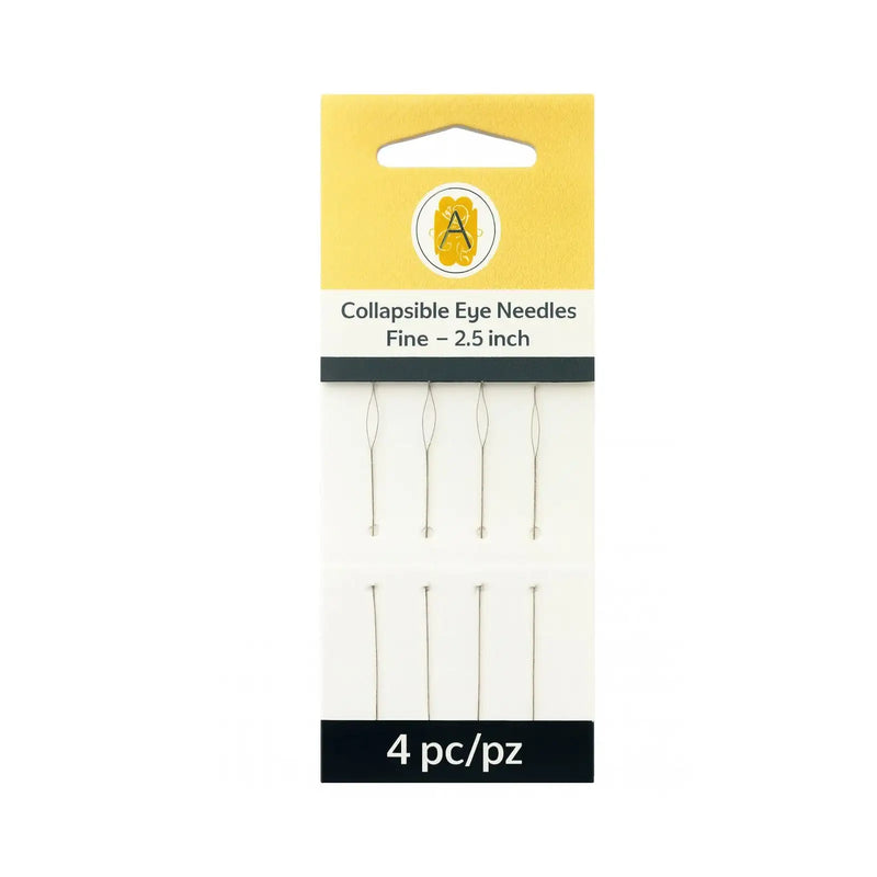 Argus Collapsible Eye Needles, 6.4mm (2.5"), 4 Pack