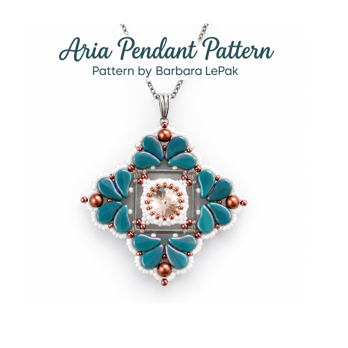 Paisleyduo Beads, Crystal AB, 10g.