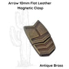 Arrow, Flat Leather Magnetic Clasp, for 10mm Flat Leather - The Argus Collection