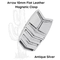 Arrow, Flat Leather Magnetic Clasp, for 10mm Flat Leather - The Argus Collection