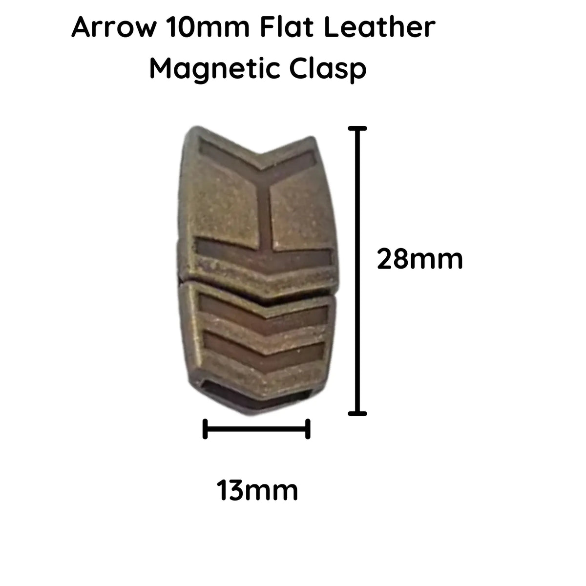 Arrow, Flat Leather Magnetic Clasp, for 10mm Flat Leather - The Argus Collection