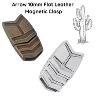 Arrow, Flat Leather Magnetic Clasp, for 10mm Flat Leather - The Argus Collection