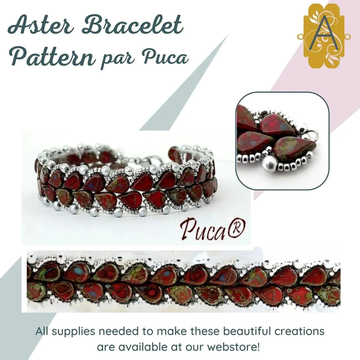 Aster Bracelet Pattern Par Puca - The Argus Collection