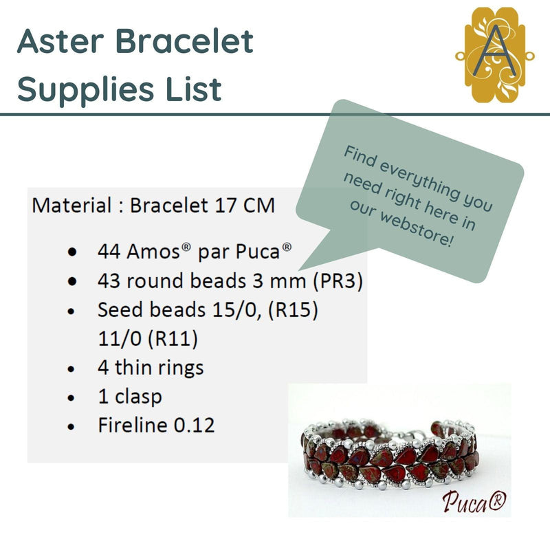 Aster Bracelet Pattern Par Puca - The Argus Collection