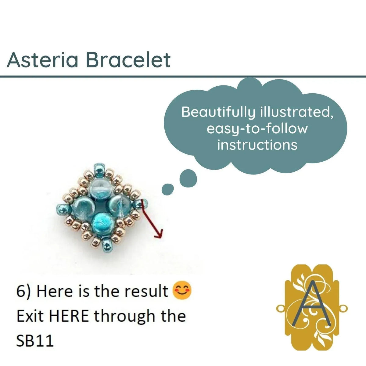 Asteria Bracelet Pattern par Puca - The Argus Collection