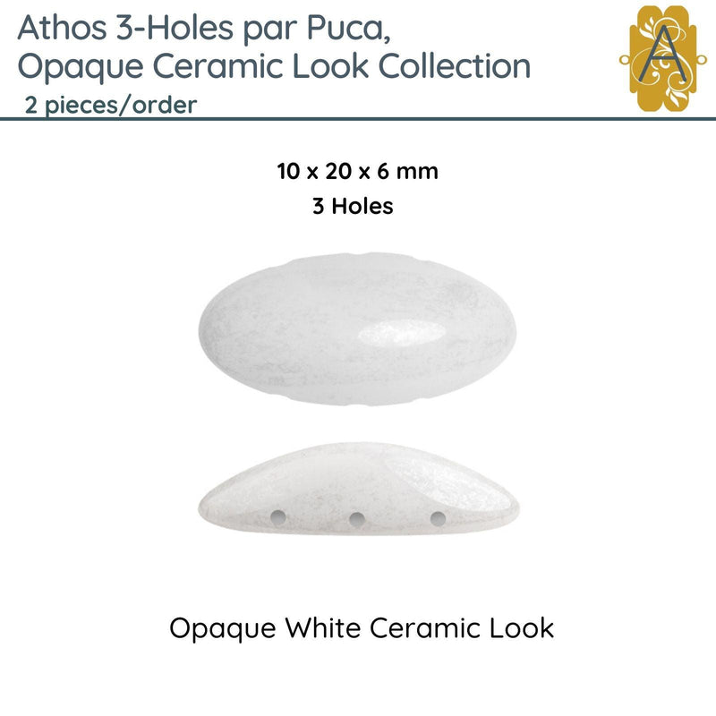 Athos 3-Holes par Puca, 2 pieces, Ceramic Look Collection, 5 Colors - The Argus Collection