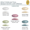 Athos 3-Holes par Puca, 2 pieces, Ceramic Look Collection, 5 Colors - The Argus Collection