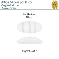 Athos 3-Holes par Puca, 2 pieces, White & Crystal - The Argus Collection