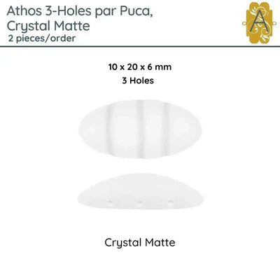Athos 3-Holes par Puca, 2 pieces, White & Crystal - The Argus Collection