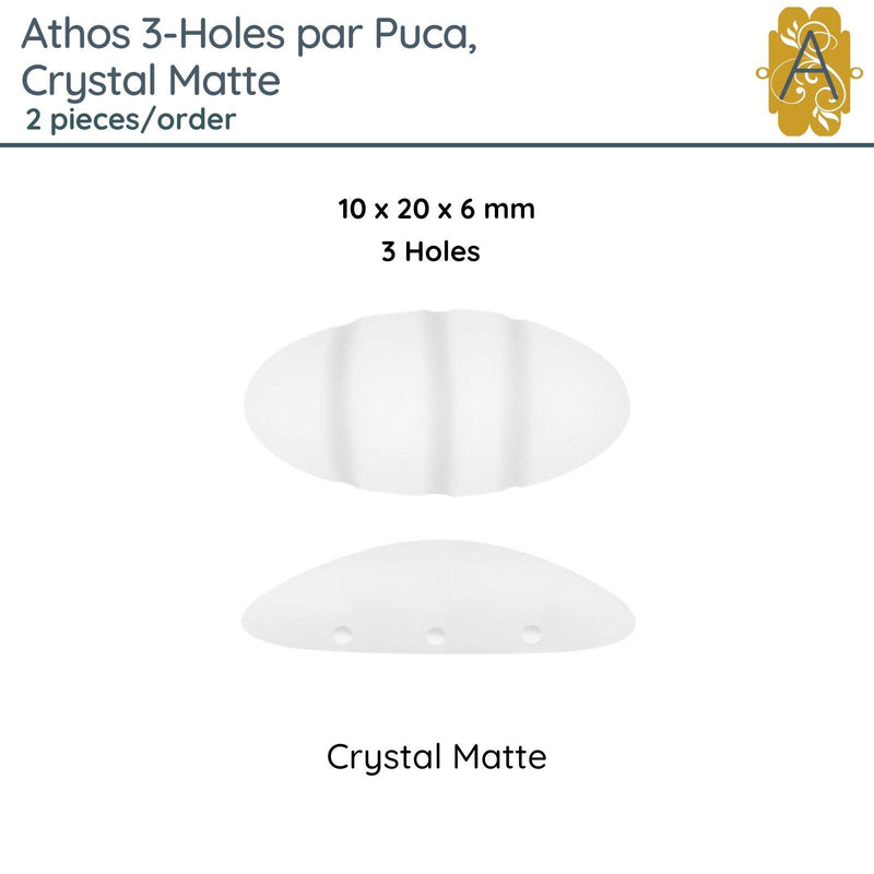 Athos 3-Holes par Puca, 2 pieces, White & Crystal - The Argus Collection