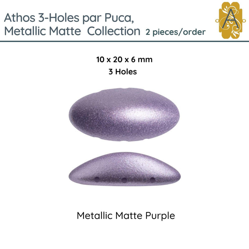 Athos 3-Holes par Puca, 2 pieces, Metallic Matte Collection, 5 Colors - The Argus Collection