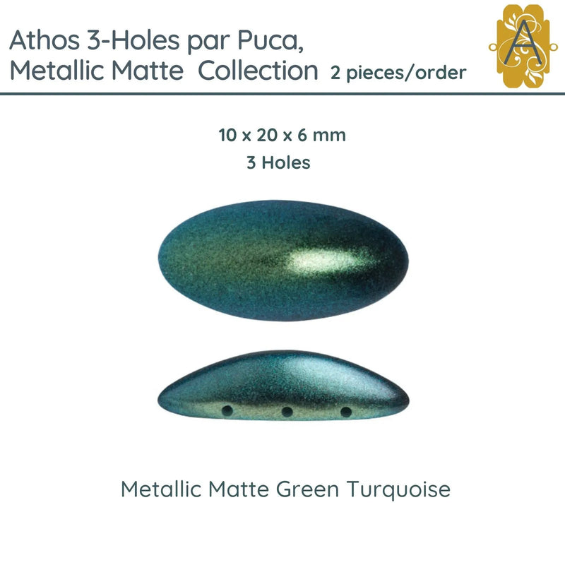 Athos 3-Holes par Puca, 2 pieces, Metallic Matte Collection, 7 Colors