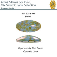 Athos 3-Holes par Puca, 2 pieces, Mix Ceramic Look Collection, 4 Colors - The Argus Collection