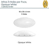 Athos 3-Holes par Puca, 2 pieces, White & Crystal - The Argus Collection